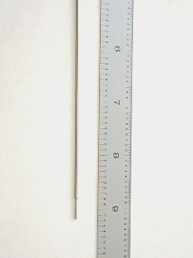 Sample of small tube 1/16 diameter swaged to .016 ID